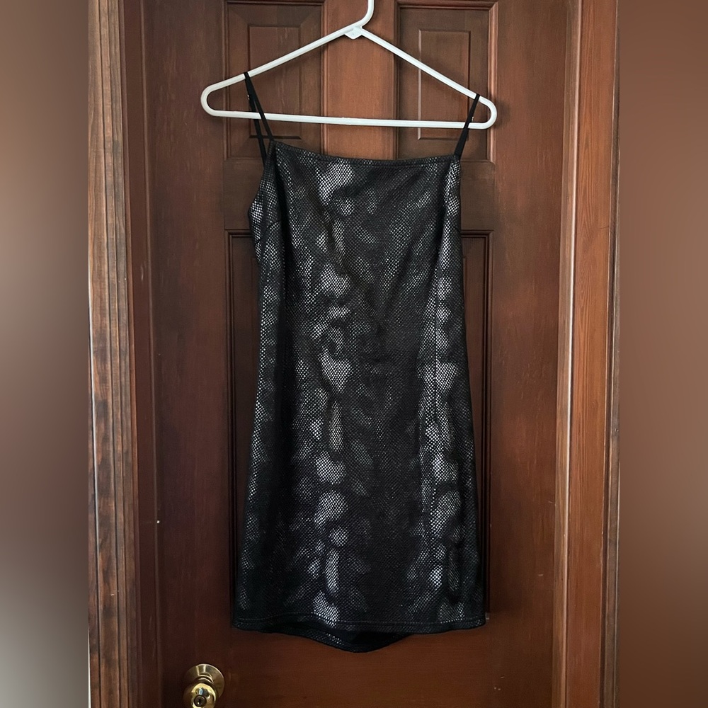Urban Outfitters Black Shimmer Backless Dress